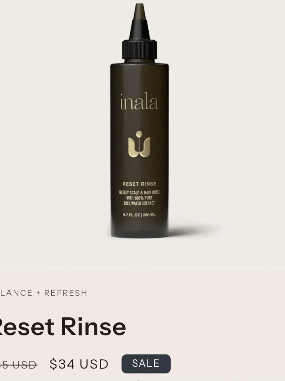 Inala Reset Rinse - Brown Scalp & Hair Treatment